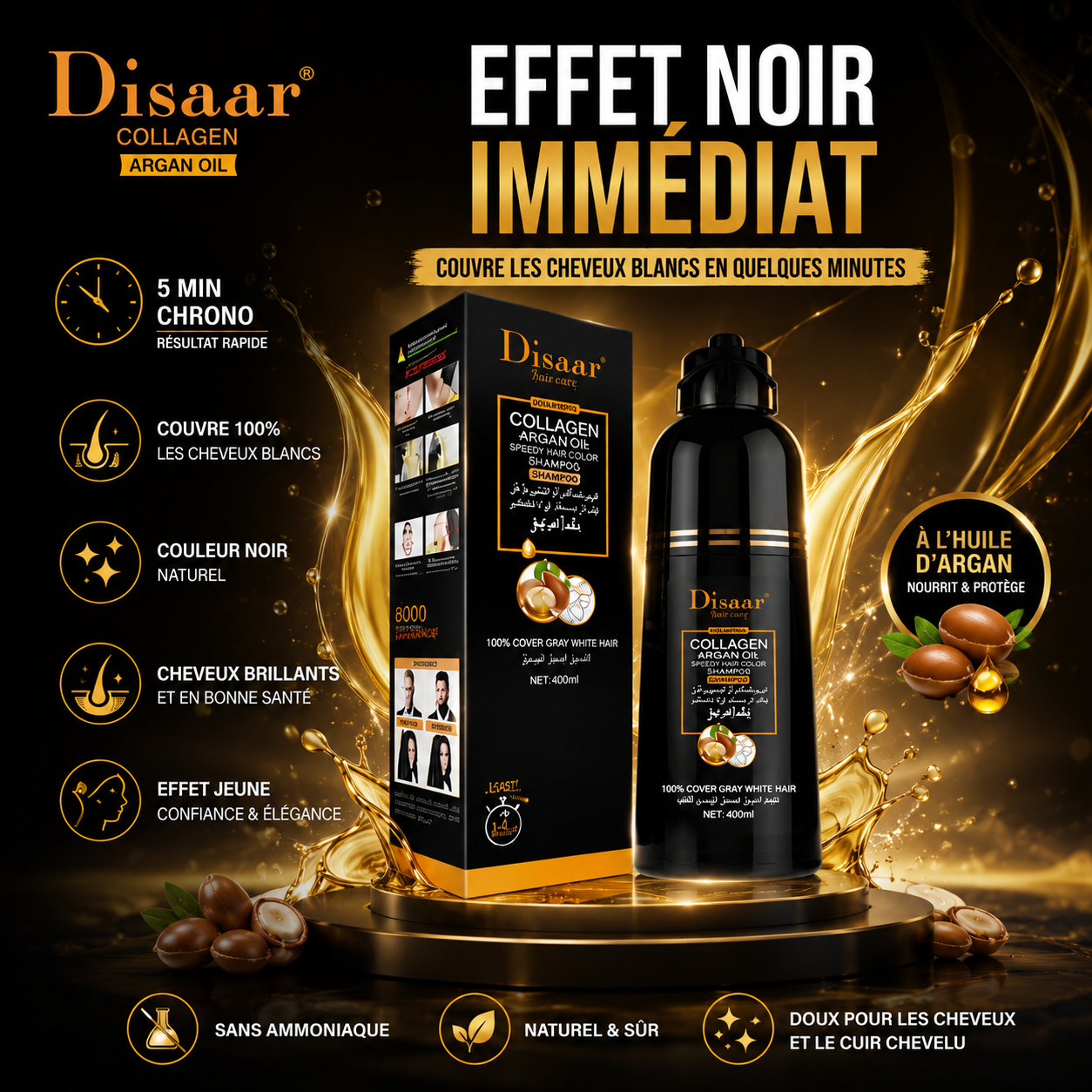 DISAAR Black Collagen – Stop Cheveux Blancs
