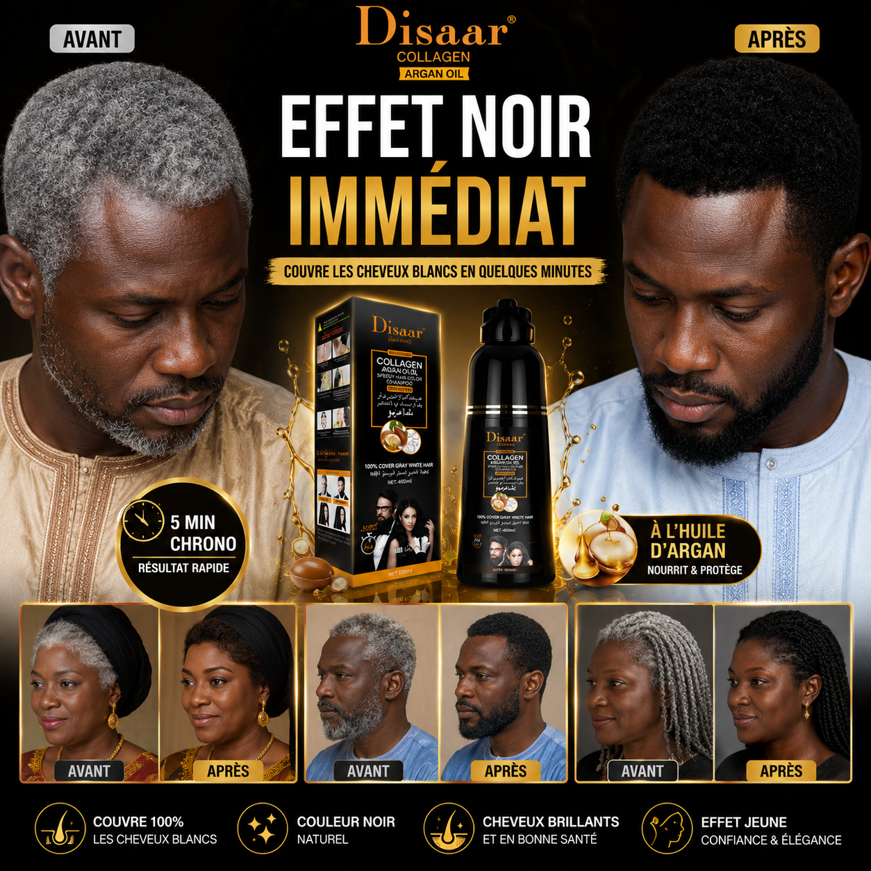 DISAAR Black Collagen – Stop Cheveux Blancs